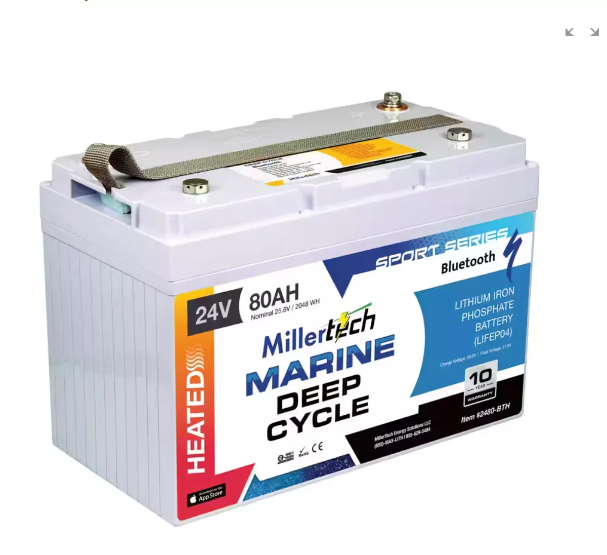 24V 80AH Heated Sport Series Lithium Battery w/ Bluetooth