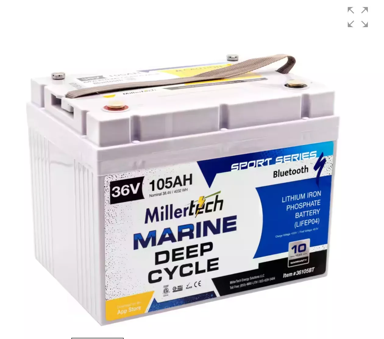 36V 105Ah (Sun Up – Sun Down) Sport Series Lithium Battery (Bluetooth)
