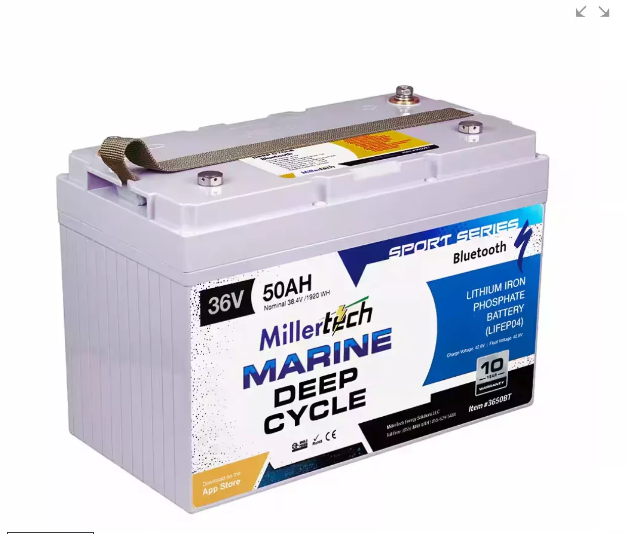 36V 50AH Sport Series Lithium Battery w/ Bluetooth