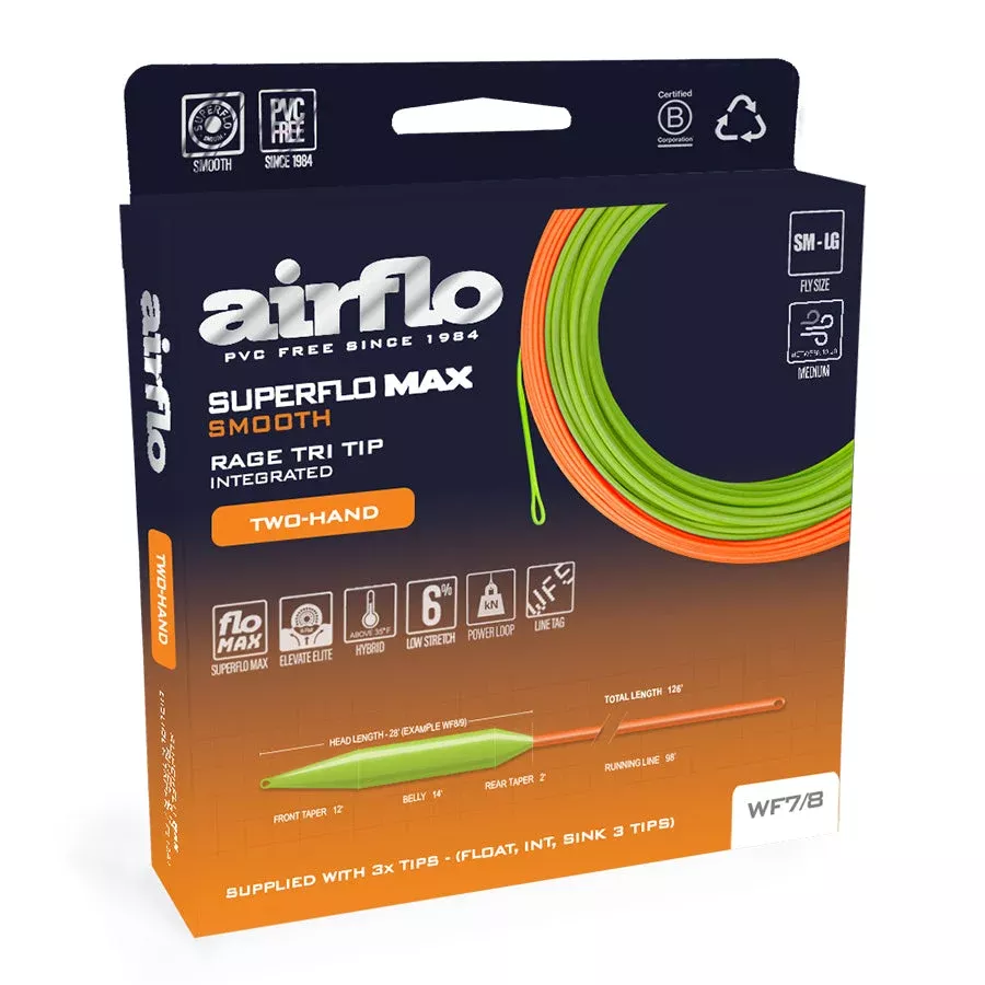 Airflo Superflo Max - Rage Tri Tip - Includes Intergreated Spey Line & 3 Density Tips