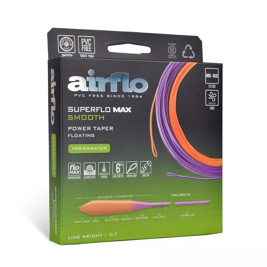 Airflo Superflo Max Smooth - Power Taper Floating Fly Line