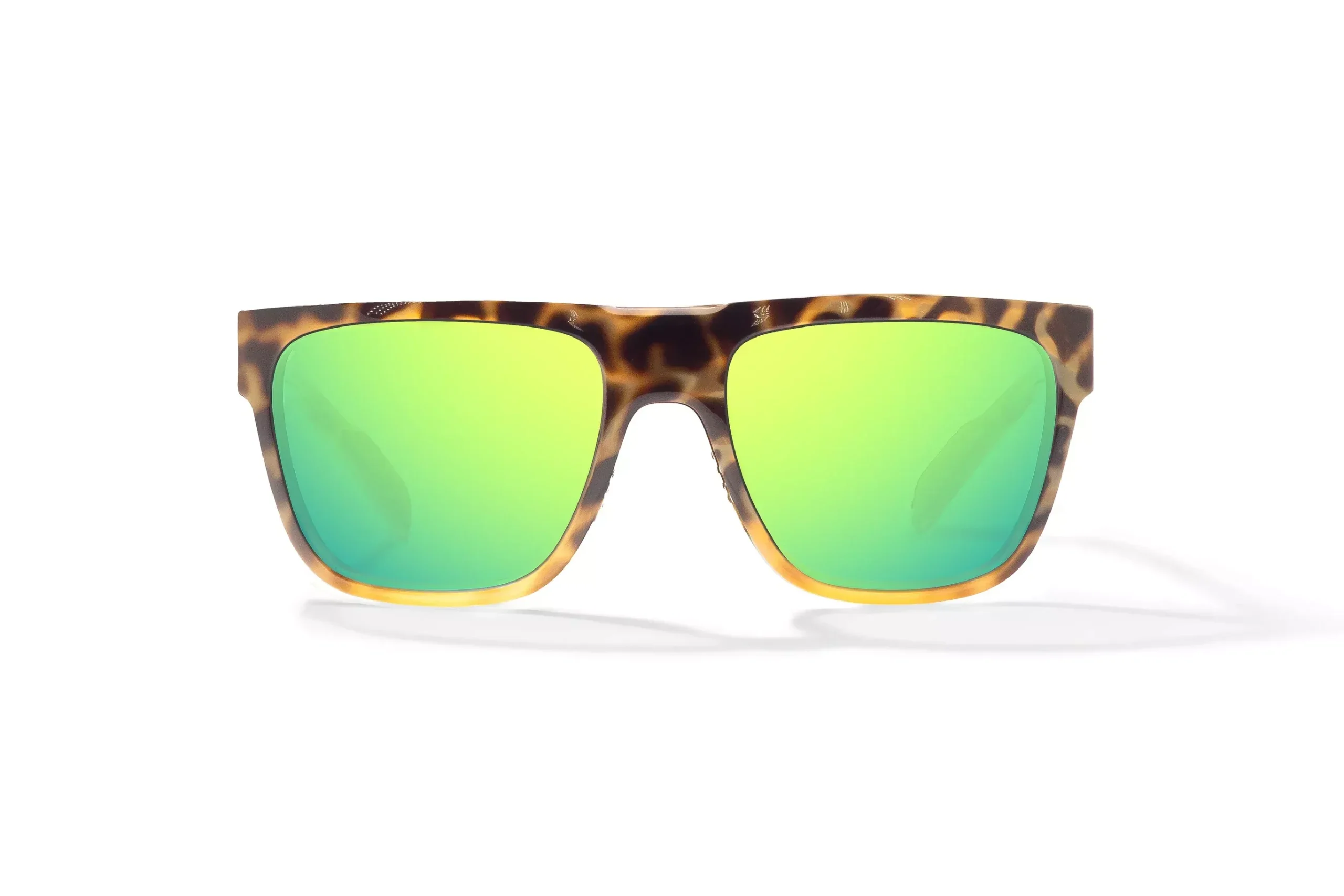 BAJIO Caballo XL Fit Sunglasses - Green Mirror PC Lens/ Brown Turtle Gloss Frame