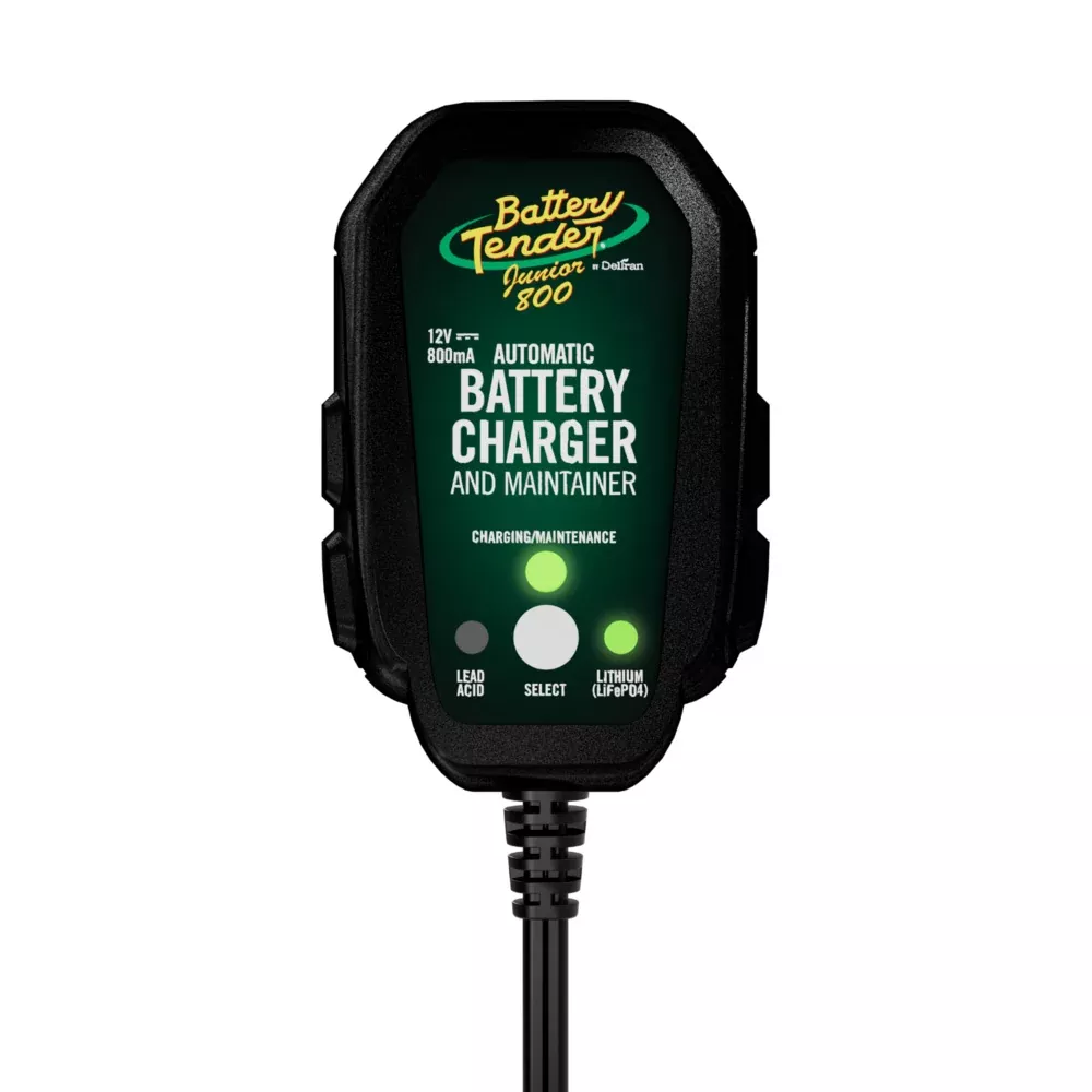 Battery Tender 12V, 800mA Lead Acid/Lithium Selectable Battery Charger [022-0199-DL-WH]