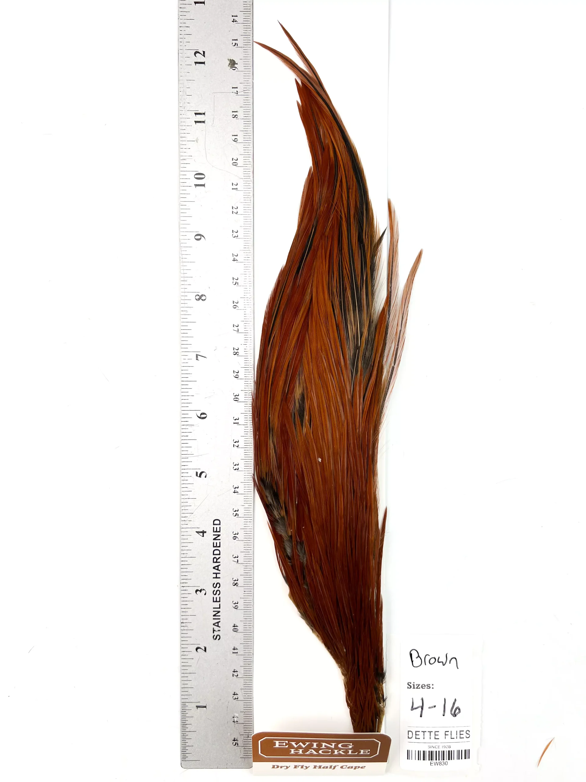 Brown - Ewing Dry Fly Rooster Half Cape (830)
