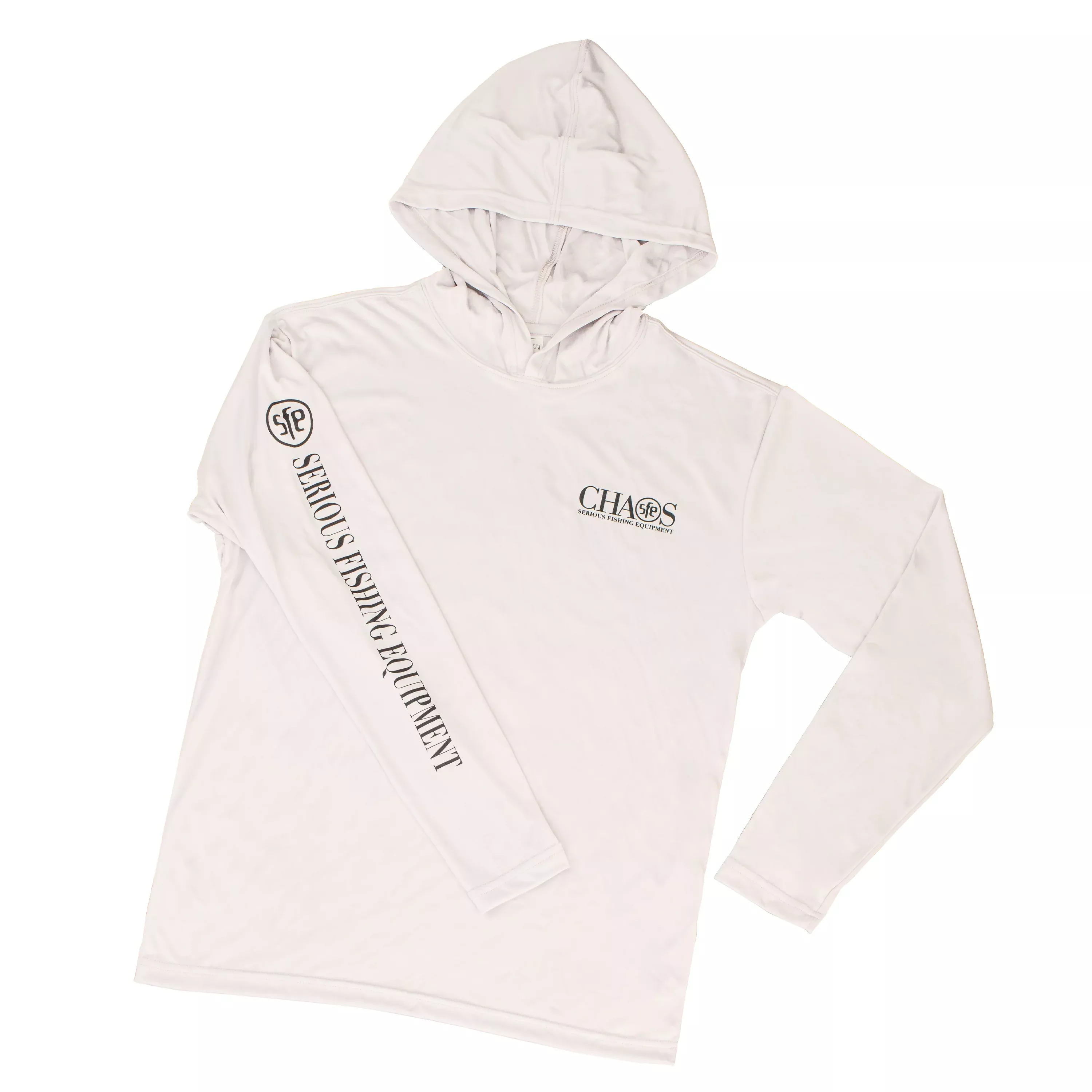 CHAOS "SFE" Logo BW - Xtreme-Tek Long Sleeve Hood