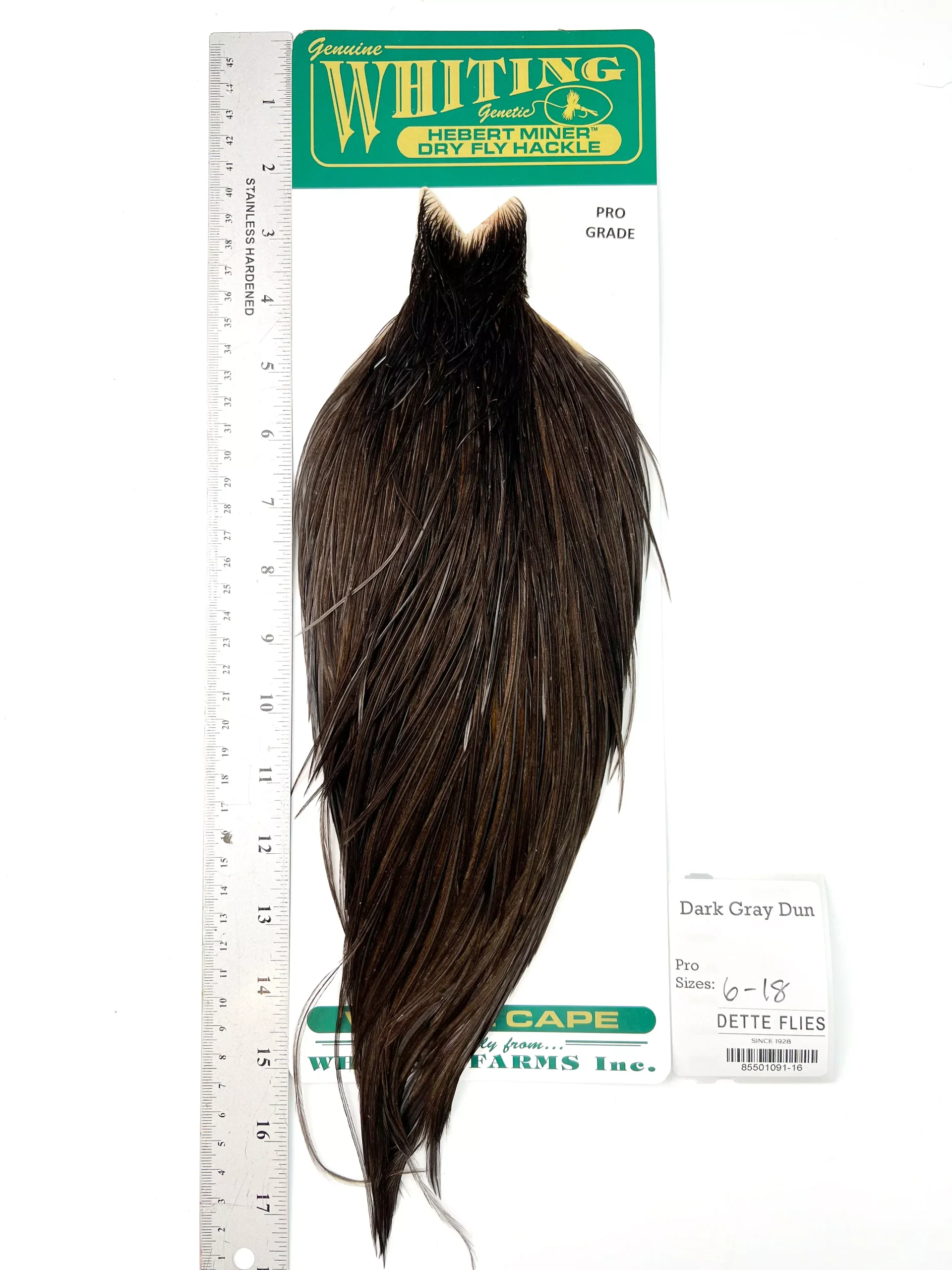 Dark Gray Dun - Whiting Hebert Rooster Cape | Pro Grade (#16)