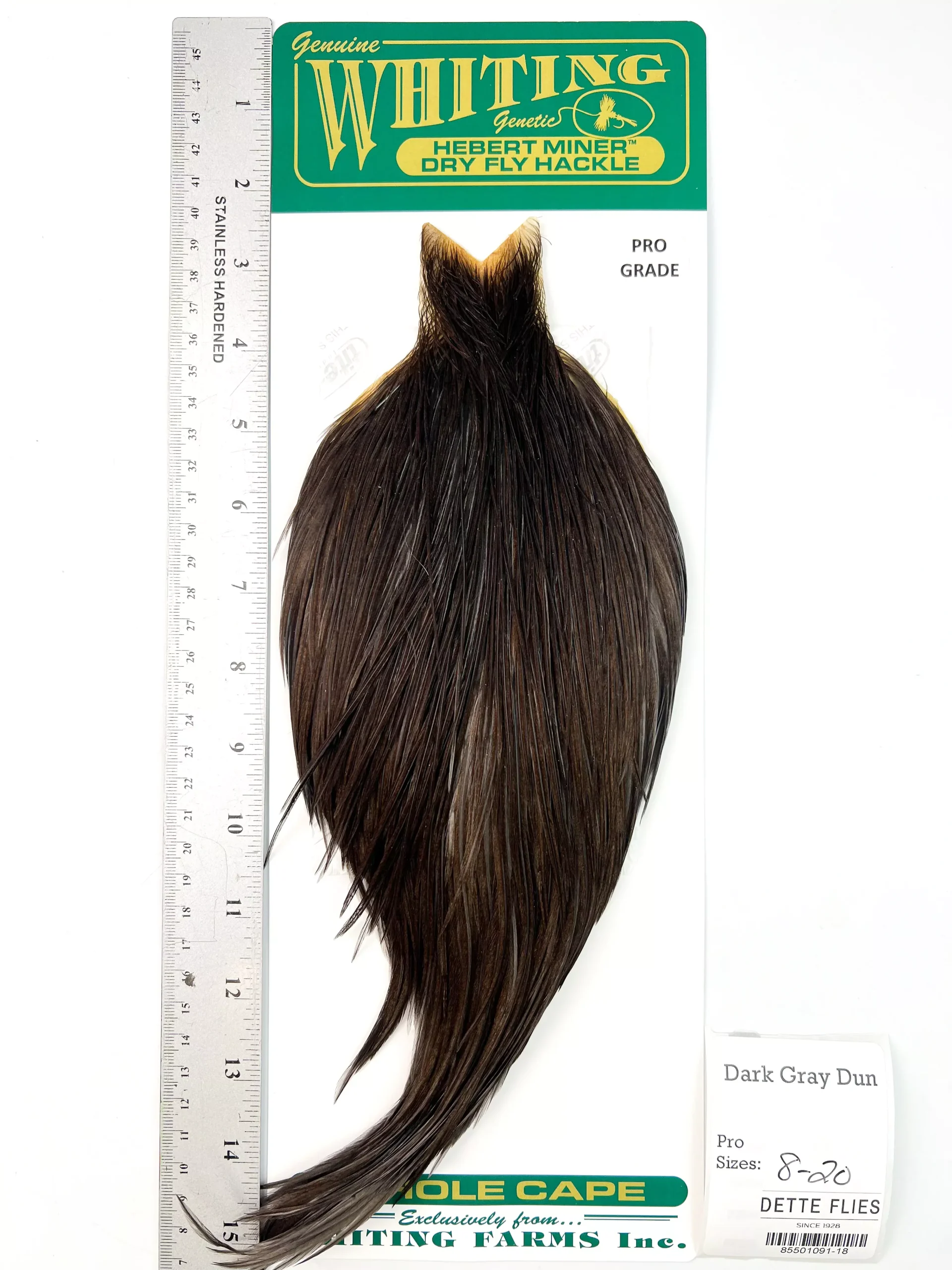 Dark Gray Dun - Whiting Hebert Rooster Cape | Pro Grade (#18)