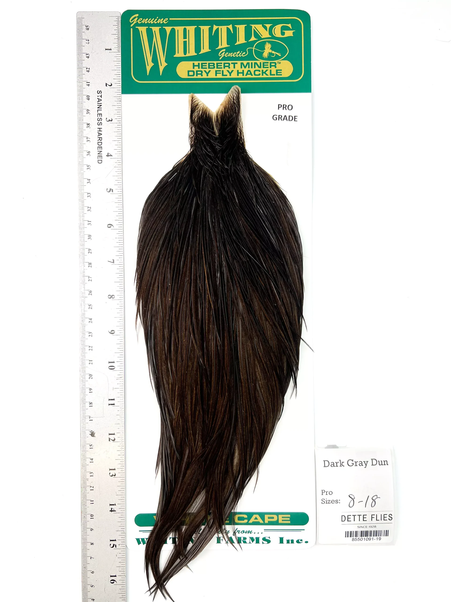 Dark Gray Dun - Whiting Hebert Rooster Cape | Pro Grade (#19)