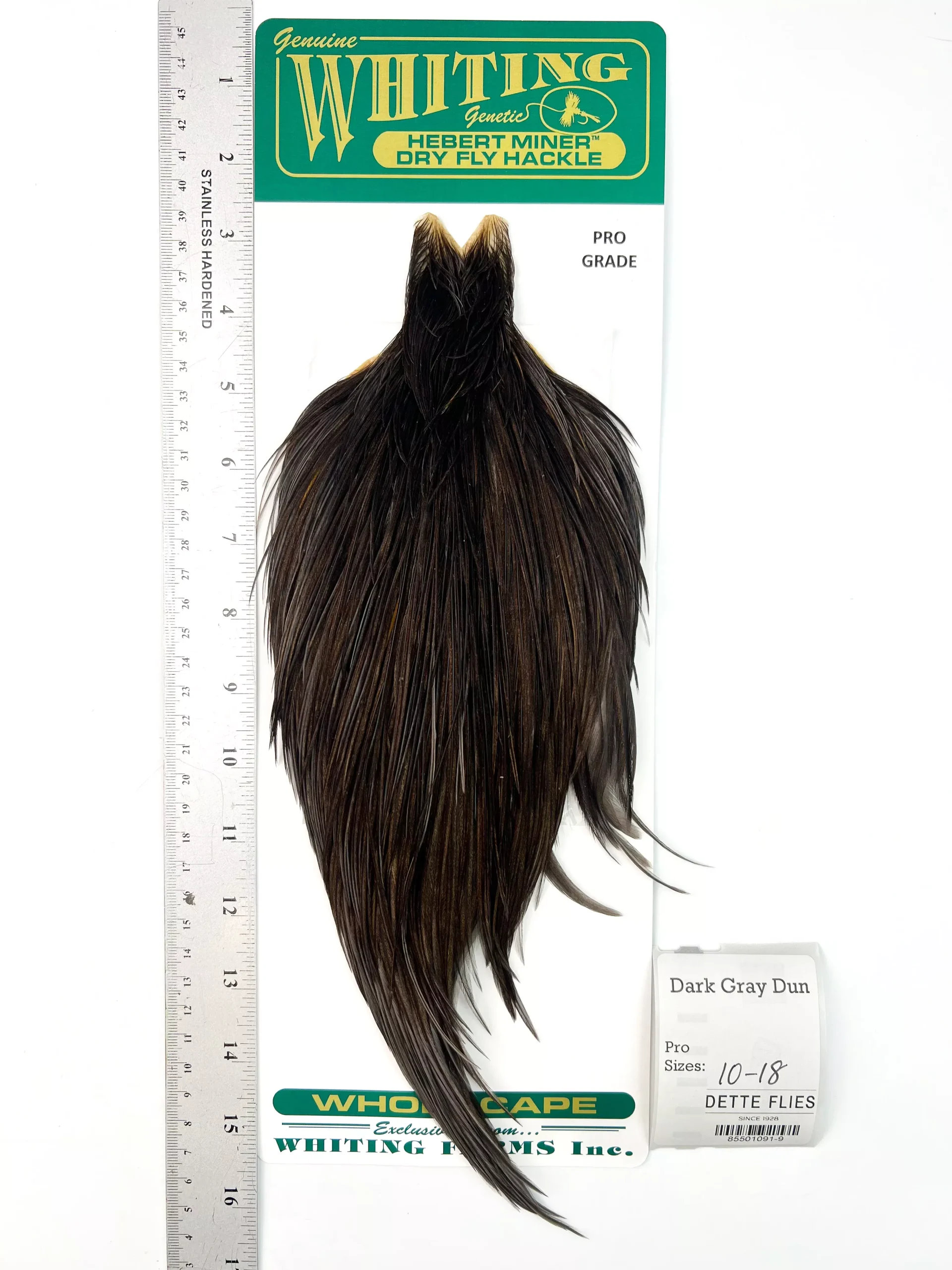 Dark Gray Dun - Whiting Hebert Rooster Cape | Pro Grade (#9)