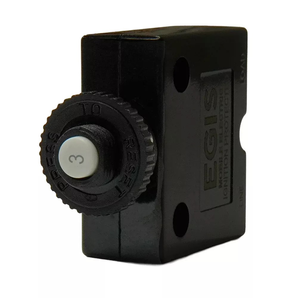 Egis 3A Push Button Panel Mount Circuit Breaker - Spade Terminal [4711-03]
