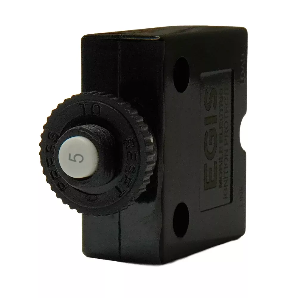 Egis 5A Push Button Panel Mount Circuit Breaker - Spade Terminal [4711-05]
