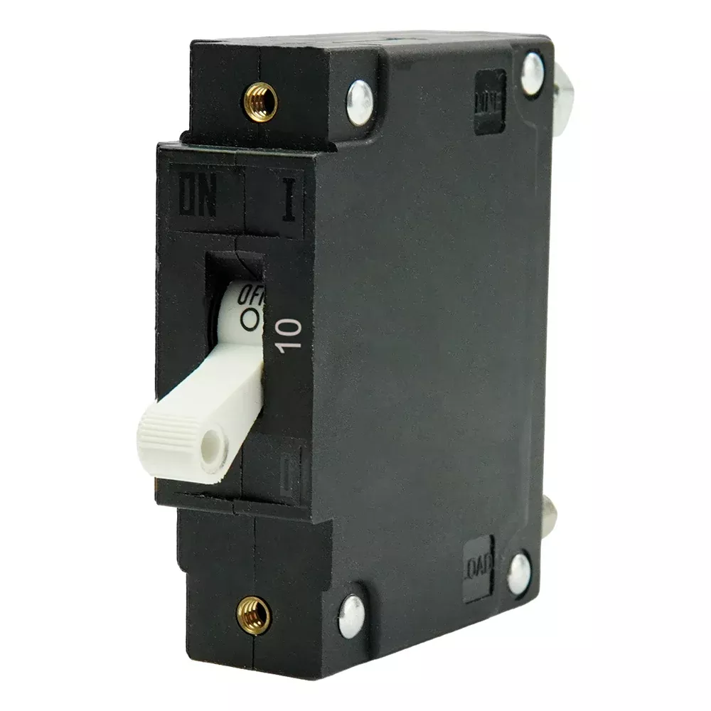 Egis C Series White Toggle Panel Mount Circuit Breaker - Single Pole 10A [3501-010]