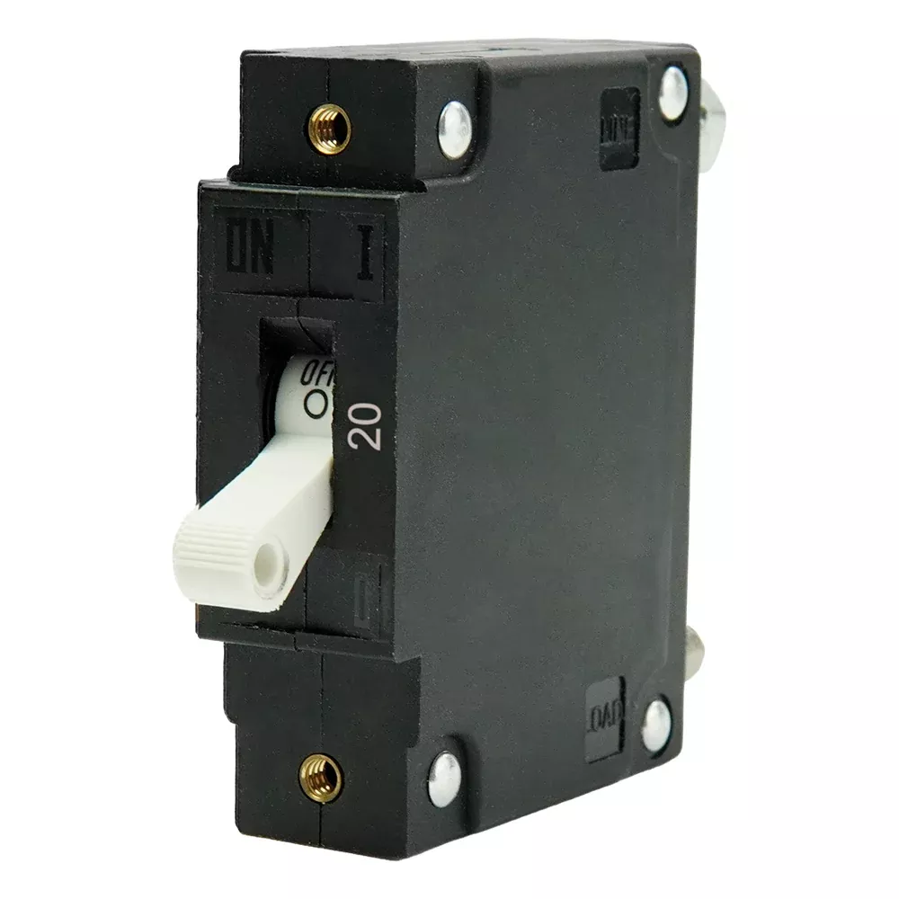 Egis C Series White Toggle Panel Mount Circuit Breaker - Single Pole 20A [3501-020]