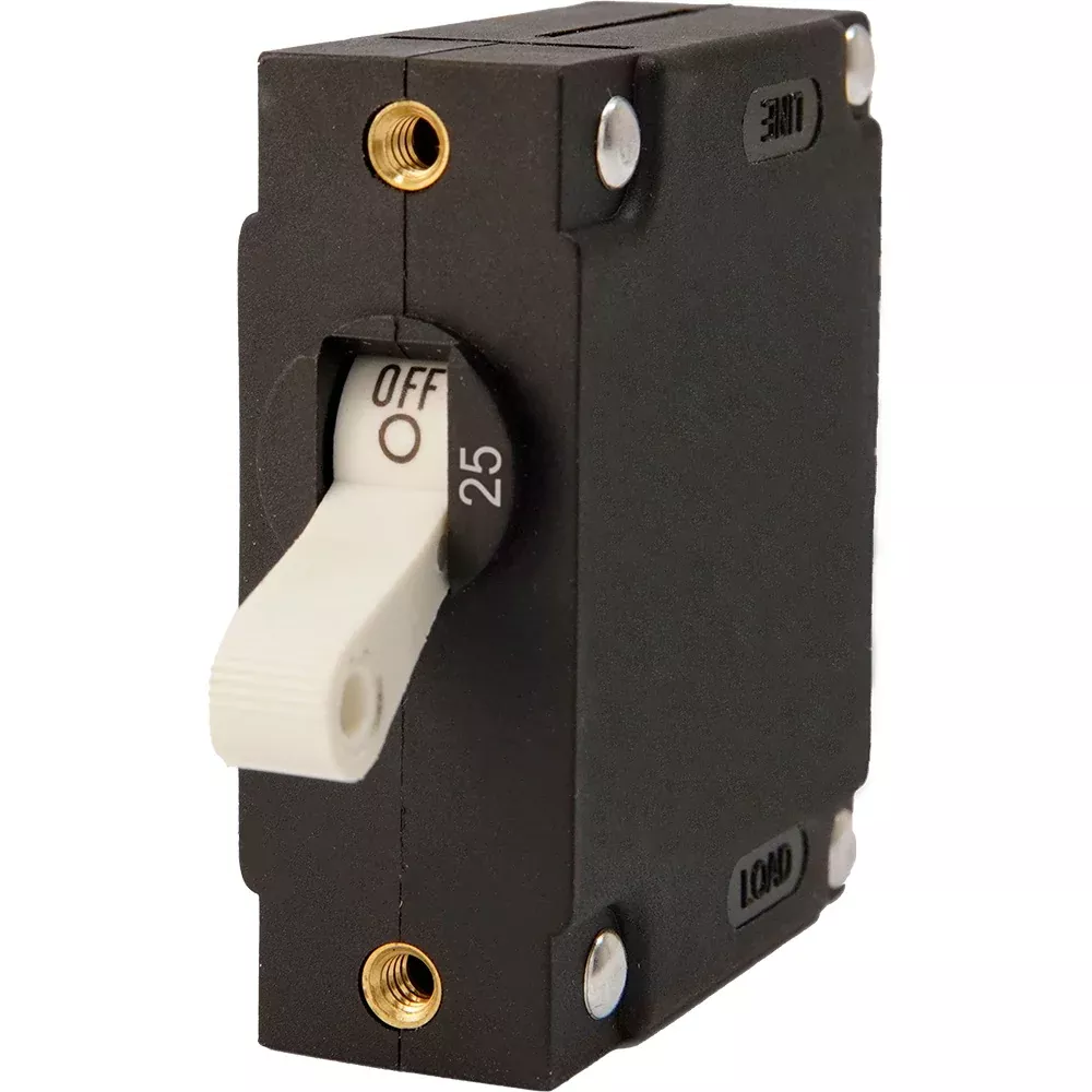 Egis A Series White Toggle Panel Mount Circuit Breaker - Single Pole 25A [3201-25]