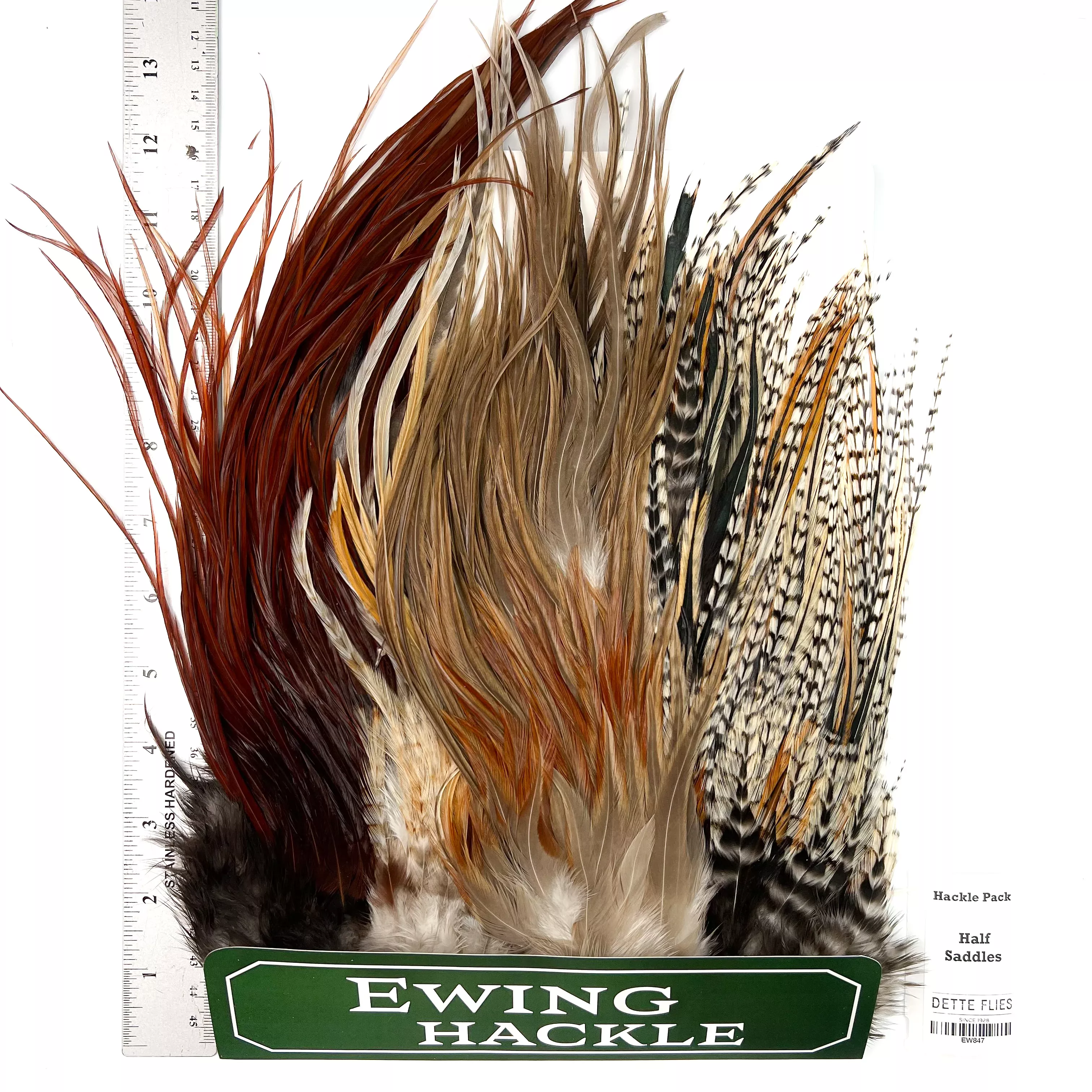 Ewing Hackle Pack - Four Half Saddles (847)