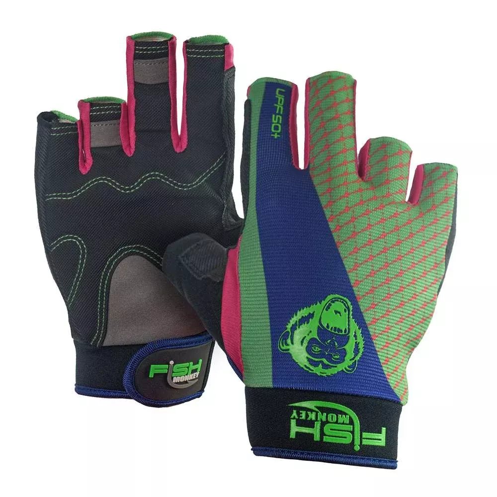 FISH MONKEY The Crusher Half-Finger Glove - Neon Lit Up