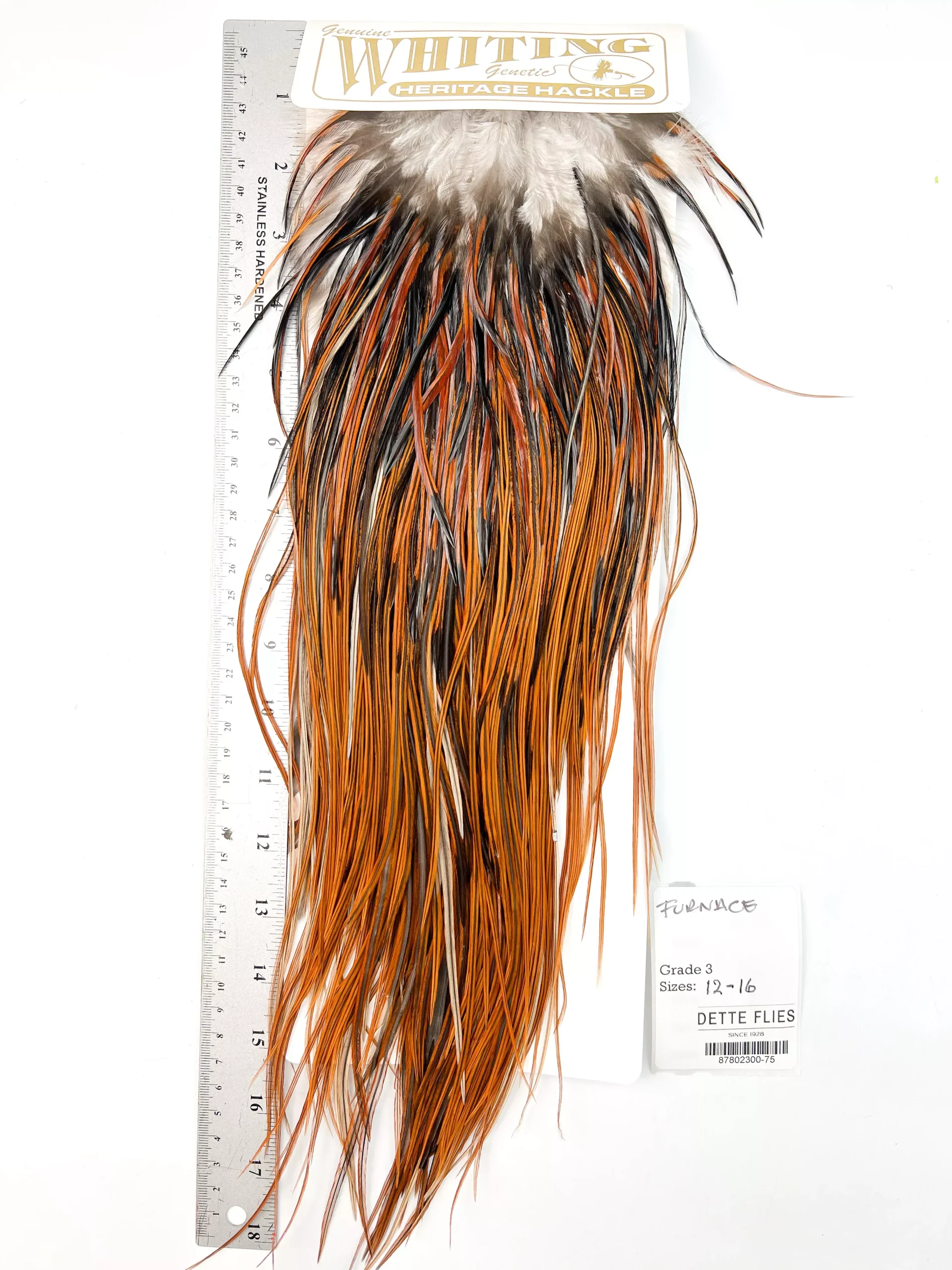Furnace - Whiting Heritage Hackle Rooster Saddle - Grade 3 (#75)