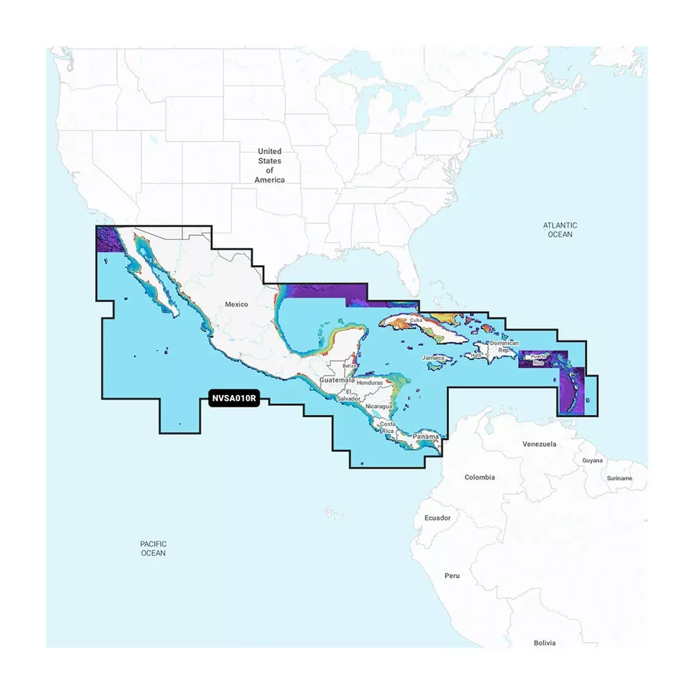 Garmin Navionics Vision+ NVSA010R Central AmericaCaribbean [010-C1451-00]