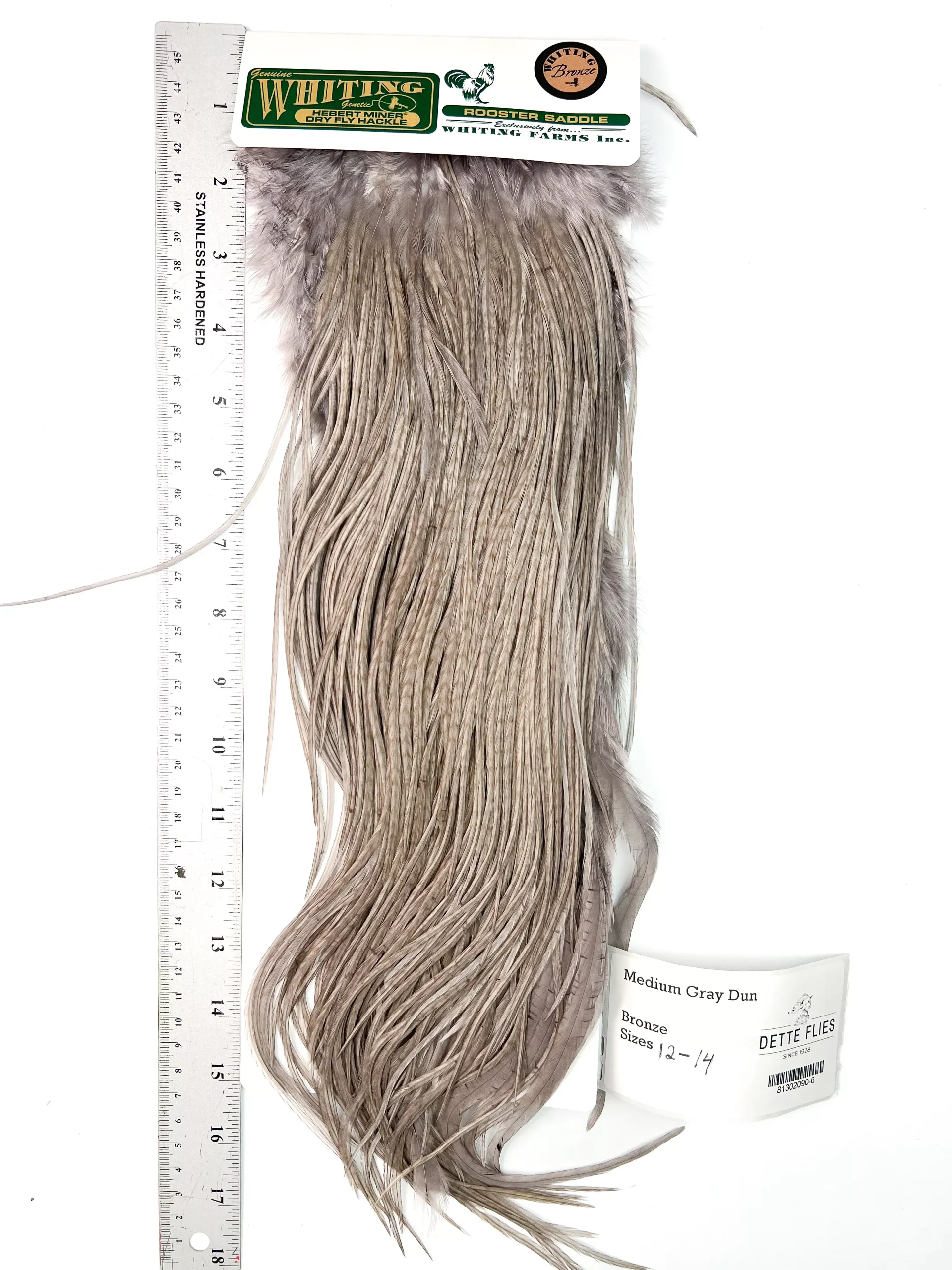 Medium Gray Dun - Whiting Hebert Rooster Saddle | Bronze Grade (#6)