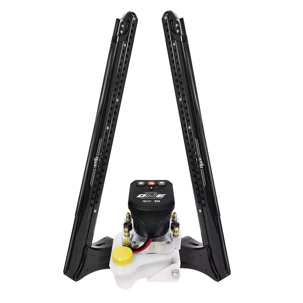 Power-Pole Blade ONE Pump BLS Shallow Water Anchor System - 8' - Dual Blade - Black [PP-2-BLS-8-BK]