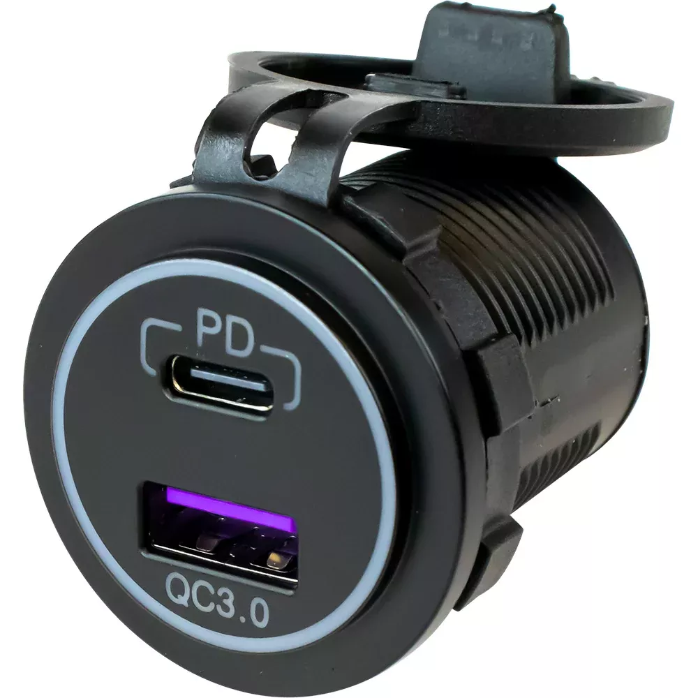 Sea-Dog USB 3.0USB-C Power Socket w/Out Light [426510-1]