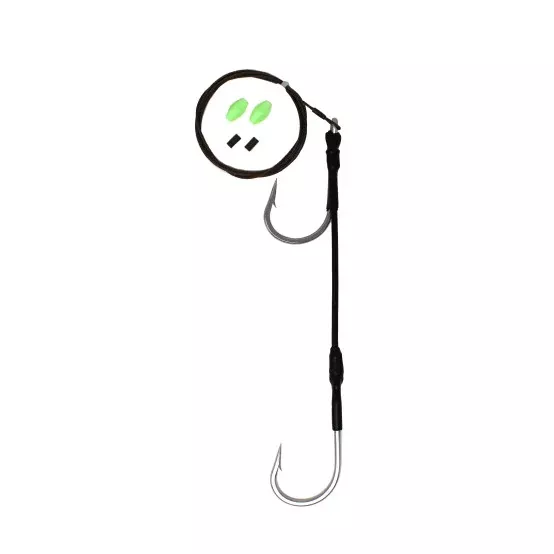 SEAWORX 10/0 double hookset with 4FT 480# Leader