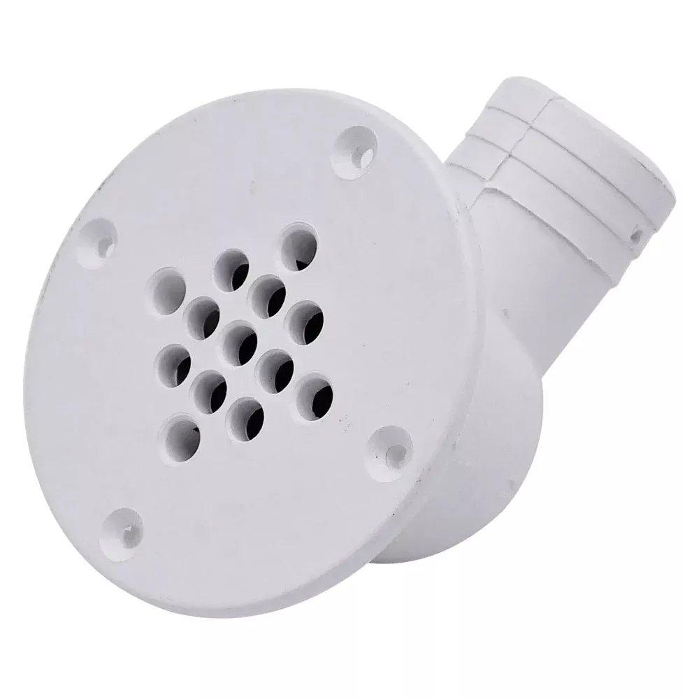 T-M Marine 90-Degree Cockpit Scupper Drain - White [CSD-92-DP]